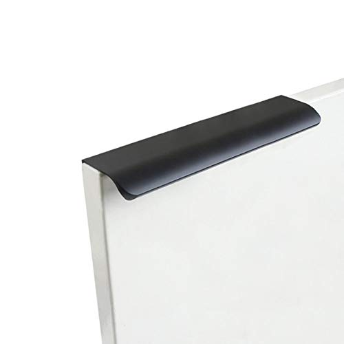 ZSooner Fingerkantenzug 10 Stück lange Schrank-Schubladengriffe sy Installation Küche rostfrei moderner Stil Home Schrank Dden Schlafzimmer Möbel Aluminiumlegierung (150 mm schwarz) von ZSooner