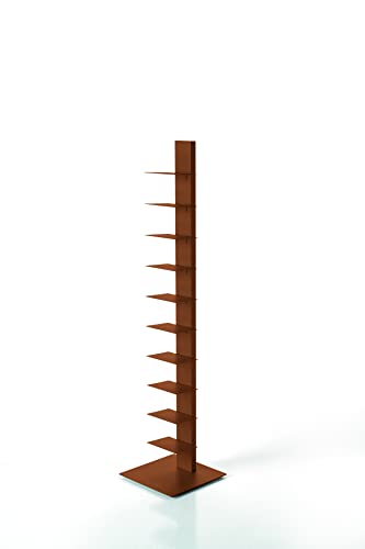 ZStyle BBB ITALIA Bücherregal SAPIENS Standsäule freistehendes Regal mit Ablagen (152 cm, Corten) von ZStyle