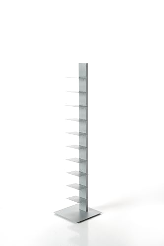 ZStyle BBB ITALIA Bücherregal SAPIENS Standsäule freistehendes Regal mit Ablagen (152 cm, Aluminium) von ZStyle