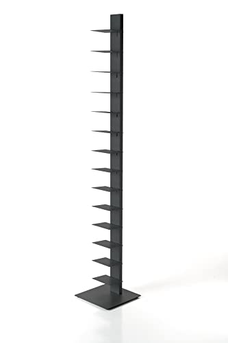 ZStyle BBB Italien SAPIENS Bücherregal mit vertikalen Säulen freistehendes Regal mit Regalen (202 cm, Anthrazit) von ZStyle