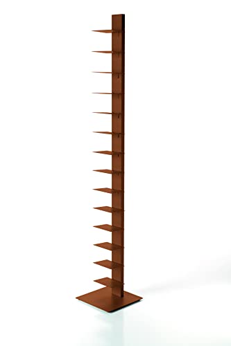 ZStyle BBB Italien SAPIENS Bücherregal mit vertikalen Säulen freistehendes Regal mit Regalen (202 cm, Corten) von ZStyle