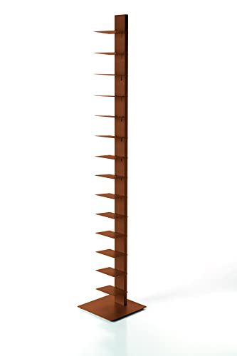 ZStyle BBB ITALIA Bücherregal SAPIENS vertikale Säule freistehendes Regal mit Ablagen (202 cm, Corten) von ZStyle
