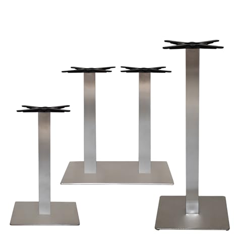 ZStyle Quadratischer Tischfuß aus Edelstahl-Bein für Tisch-Bein-Tisch aus Stahl-für Bistro-Bar, Restaurants, Catering, Mittelfuß, Innen-/Außenbereich (Z758: L 45 x T 45 x H 107 cm) von ZStyle