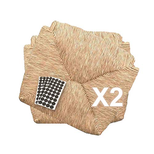 ZStyle Set aus Stroh Modell 1212 Ersatz-Sitz, Rahmen für ausgestopfte Stühle, Venzia-Stuhl + gratis Filzkissen (2 Stück) von ZStyle