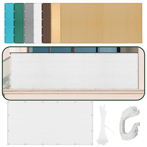 Atmungsaktiv Sonnensegel 940 x 960 cm Rechteckig Atmungsaktiv 98% UV Schutz Schattennetz Vielen Größen mit Spannseilen für Garten Terrasse Outdoor Camping, Weiß Atmungsaktiv Sonnensegel 940 x 960 cm Rechteckig Atmungsaktiv 98% UV Schutz Schattennetz Vielen Größen mit Spannseilen für Garten Terrasse Outdoor Camping, Weiß von ZTAOPSH