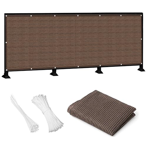 Sonnensegel Sonnenschutz 320 x 790 cm Rechteckig Atmungsaktiv 98% UV Schutz Nach Maß mit Ösen mit Ösen Seil HDPE UV Schutz Ohne Bohren für Balkon Terrasse, braun Sonnensegel Sonnenschutz 320 x 790 cm Rechteckig Atmungsaktiv 98% UV Schutz Nach Maß mit Ösen mit Ösen Seil HDPE UV Schutz Ohne Bohren für Balkon Terrasse, braun von ZTAOPSH