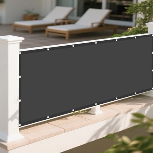 Sonnensegel Wasserdicht Nach Maß 260 x 420 cm Rechteckig Wasserdicht Sonnenschutz Windschutz Rechtwinklig Markise mit Ösen Ohne Bohren mit Seil für Garten Camping, Dunkelgrau von ZTAOPSH