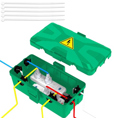 Außenbereich Elektrobox, IP54 Aussensteckdose Wasserdicht, Outdoor Kabelbox für Verlängerungskabel, Gartensteckdose Verteilerdose Außen Wasserdicht-Grüner Außenbereich Elektrobox, IP54 Aussensteckdose Wasserdicht, Outdoor Kabelbox für Verlängerungskabel, Gartensteckdose Verteilerdose Außen Wasserdicht-Grüner von ZTBBW
