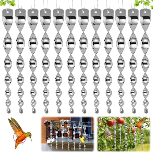 ZTBFHLZQ 12 Stück Reflektierende Vogelschreck,Windspirale Vogelabwehr,Silber Reflektierende Vogelschreck,Windspiel Vogelschreck Vogel Abwehr Garten Dekoration Zur Balkon und Garten ZTBFHLZQ 12 Stück Reflektierende Vogelschreck,Windspirale Vogelabwehr,Silber Reflektierende Vogelschreck,Windspiel Vogelschreck Vogel Abwehr Garten Dekoration Zur Balkon und Garten von ZTBFHLZQ
