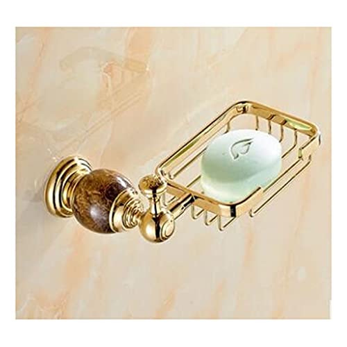 Badezimmer-Hardware-Set Gold-Badezimmer-Hardware-Set,Papierhalter,Handtuchbar,Seifenkorb,Handtuchständer,Handtuchring Bad-Hardware-Handtuchset (Color : Soap basket) von ZTBH