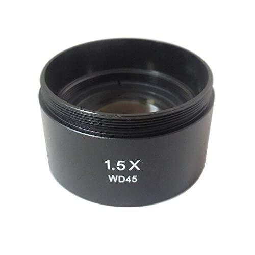Mikroskop-Zubehör-Kit 0. 3x 0.75x 1.5x. Hilfsziele Stereomikroskop Barlow-Objektiv for einen binokularen Trinokularzoom Mikroskopio, M48-Thread Mikroskopische Objektträger(1.5X) von ZTBH