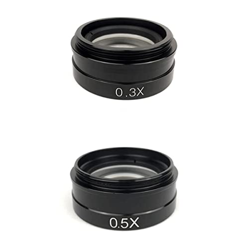 Mikroskop-Zubehör-Kit 0. 5x / 2.0x / 0.3x Hilfsobjektivglaslinse for 8 0x 300x. Objektivindustrie Video-Mikroskopkamera Mikroskopische Objektträger(0.3X 0.5X) von ZTBH
