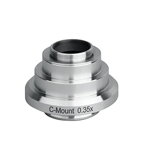 Mikroskop-Zubehör-Kit 0.3. 5x 0.55x 1x. MENTIER-Objektivadapter Edelstahl-C-Mount-Kameraadapter Mikroskopische Objektträger(0.35x) von ZTBH