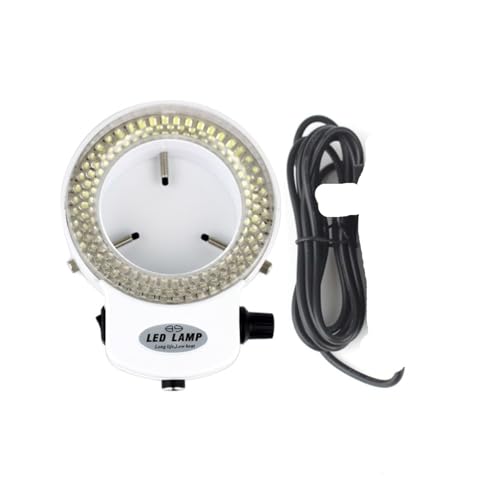 Mikroskop-Zubehör-Kit 144. LED Miniscope Ring Light Ring Licht einstellbare Lampe for AC 110V-220V Mikroskopische Objektträger(Bianco) von ZTBH