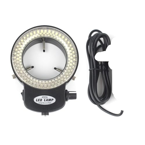 Mikroskop-Zubehör-Kit 144. LED Miniscope Ring Light Ring Licht einstellbare Lampe for AC 110V-220V Mikroskopische Objektträger(Nero) von ZTBH