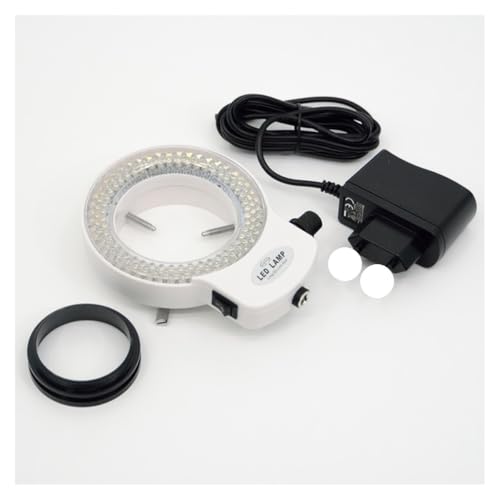 Mikroskop-Zubehör-Kit 144. LED Ringweiß-Licht-Beleuchtungslampe for Industrie-Stereo-Mikroskop einstellbarer Lupe-Adapter Mikroskopische Objektträger Mikroskop-Zubehör-Kit 144. LED Ringweiß-Licht-Beleuchtungslampe for Industrie-Stereo-Mikroskop einstellbarer Lupe-Adapter Mikroskopische Objektträger von ZTBH