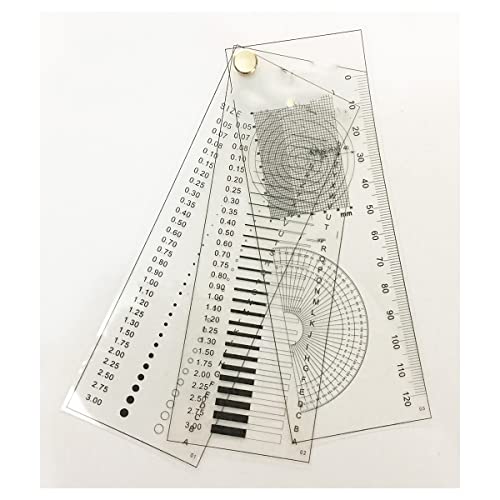 Mikroskop-Zubehör-Kit 1SETS Gauge Point Gauge Transparente Filmdosenlinie Oberflächenqualitätsprüfung Mikroskopische Objektträger(3 Type) von ZTBH