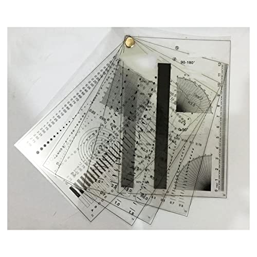 Mikroskop-Zubehör-Kit 1SETS Gauge Point Gauge Transparente Filmdosenlinie Oberflächenqualitätsprüfung Mikroskopische Objektträger(5 Type) von ZTBH