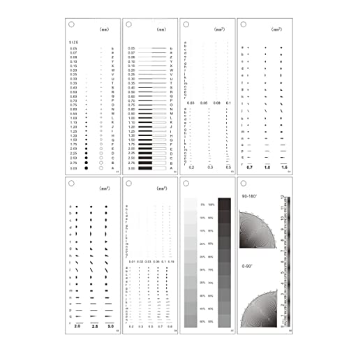 Mikroskop-Zubehör-Kit 1SETS Gauge Point Gauge Transparente Filmdosenlinie Oberflächenqualitätsprüfung Mikroskopische Objektträger(8 Type) von ZTBH