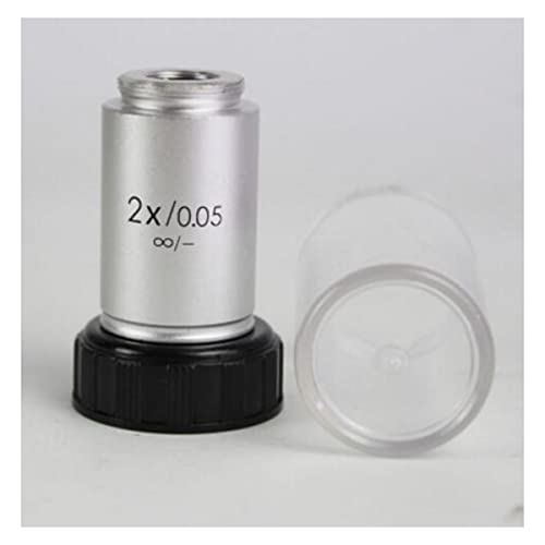 Mikroskop-Zubehör-Kit 1x 2x. Unendlichkeit biologisches Mikroskop-achromatische objektive Objektivobjektiv mit Standard RMS Thread 20,2mm. Mikroskopische Objektträger(2X Infinity) von ZTBH
