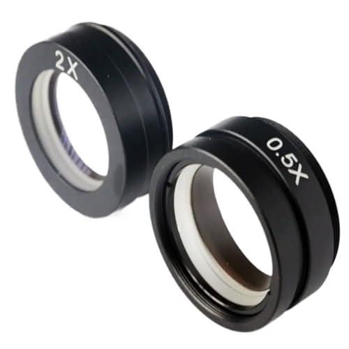 Mikroskop-Zubehör-Kit 2 teile/los 0.5 X 2.0 industrie mikroskop Kamera Ziel objektiv fit for ZM45 C-MOUNT objektiv Barlow Hilfs Glas Objektiv Mikroskopische Objektträger von ZTBH