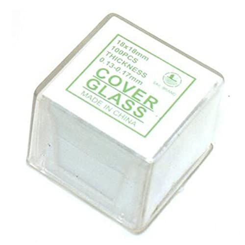 Mikroskop-Zubehör-Kit 20x20mm 18x18mm 100 stücke / 1box mikroskopabdeckung glas abdeckung slips transparent Mikroskopische Objektträger(18mmx18mm) von ZTBH
