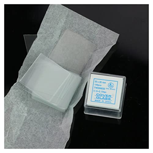 Mikroskop-Zubehör-Kit 20x20mm 18x18mm 100 stücke / 1box mikroskopabdeckung glas abdeckung slips transparent Mikroskopische Objektträger(20mmx20mm) von ZTBH