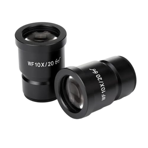Mikroskop-Zubehör-Kit 2PCS WF10X WF15X WF20X Mikroskop Okulare for Stereo Mikroskop Weitfeld Zubehör Mikroskopische Objektträger(WF10X20mm) von ZTBH