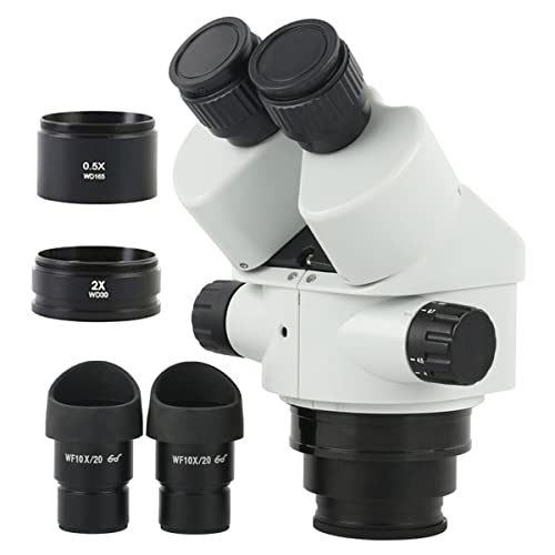 Mikroskop-Zubehör-Kit 3. 5x 7x 45x 90x Binokulares Stereo-Mikroskop-Kopf-Zubehör WF10X / 2. 2mm-Okulare. Mikroskopische Objektträger(1) von ZTBH