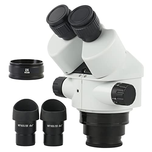 Mikroskop-Zubehör-Kit 3. 5x 7x 45x 90x Binokulares Stereo-Mikroskop-Kopf-Zubehör WF10X / 2. 2mm-Okulare. Mikroskopische Objektträger(4) von ZTBH