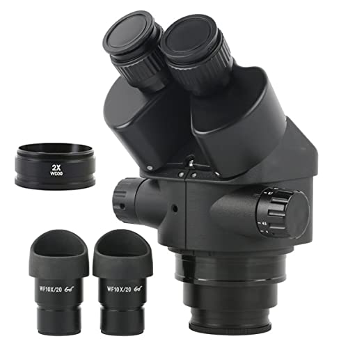 Mikroskop-Zubehör-Kit 3. 5x 7x 45x 90x Binokulares Stereo-Mikroskop-Kopf-Zubehör WF10X / 2. 2mm-Okulare. Mikroskopische Objektträger(7) von ZTBH