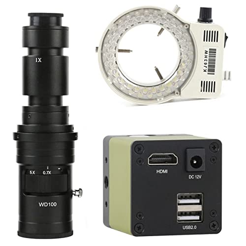 Mikroskop-Zubehör-Kit 4k 1080p. Branchenmikroskopkamera for Maschine PCB Gremium Mikroskopische Objektträger(With 500X Lens Light) von ZTBH