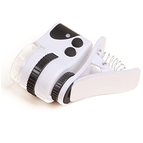 Mikroskop-Zubehör-Kit 50x Zoom Mini Universal-Handy-Mikroskop-Lupe mit Clip-Taschenlupe Mikroskopische Objektträger von ZTBH