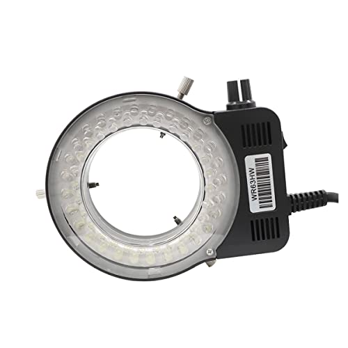 Mikroskop-Zubehör-Kit 56 Mikroskop Licht Illuminator Lampe Einstellbare Lampe Trinokular Stereo Zoom Mikroskop LED Ringlicht Mikroskopische Objektträger(Nero) von ZTBH