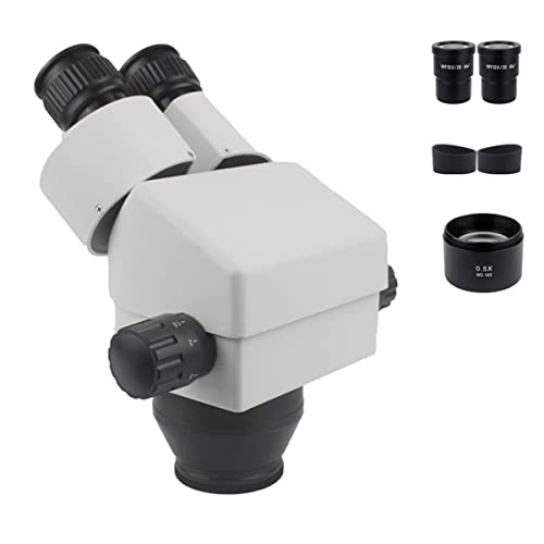 Mikroskop-Zubehör-Kit 7-45X Fernglas-Stereo-Mikroskop-Zoom-Vergrößerungskopf Mikroskopische Objektträger(3.5X-45X White) von ZTBH