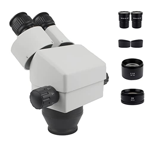Mikroskop-Zubehör-Kit 7-45X Fernglas-Stereo-Mikroskop-Zoom-Vergrößerungskopf Mikroskopische Objektträger(3.5X-90X White) von ZTBH