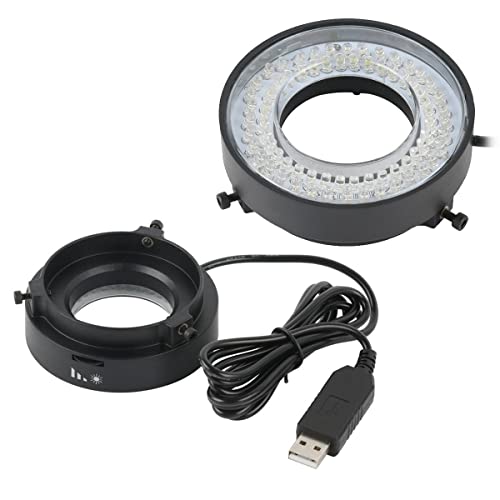 Mikroskop-Zubehör-Kit 72LED einstellbares Ringlicht Mikroskop Lichtquelle Illuminator Lampe for Industrie Video Stereo Mikroskop Objektiv Kamera Lupe USB 0-100% Mikroskopische Objektträger Mikroskop-Zubehör-Kit 72LED einstellbares Ringlicht Mikroskop Lichtquelle Illuminator Lampe for Industrie Video Stereo Mikroskop Objektiv Kamera Lupe USB 0-100% Mikroskopische Objektträger von ZTBH