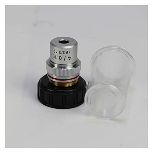 Mikroskop-Zubehör-Kit Achromatisches Ziel 4x 10x 20x 40x 60x 100x Mikroskop-Objektivlinse 20.2mm Objektive Teile Mikroskopische Objektträger(4X) von ZTBH