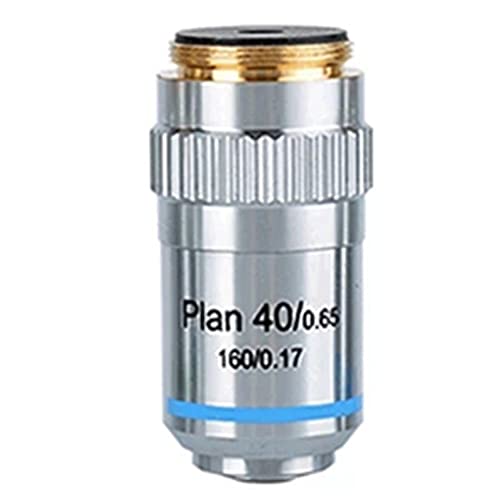 Mikroskop-Zubehör-Kit Achromatisches Ziel 4x 10x 20x 40x 60x 100x Mikroskop-Objektivlinse 20.2mm Objektive Teile Mikroskopische Objektträger(Plan 40X) von ZTBH