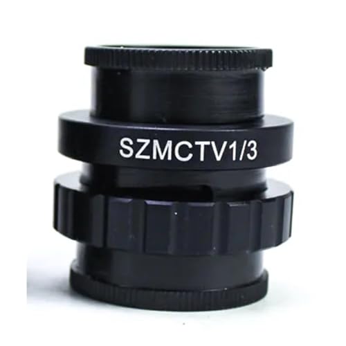 Mikroskop-Zubehör-Kit CTV 1/2 1/3 Adapter 0,3X 0,5XC Mount Objektiv Adapter for SZM Video Digital Kamera Trinokular Stereo Zubehör Mikroskopische Objektträger (Size : 0.5X and CTV 1-2) von ZTBH