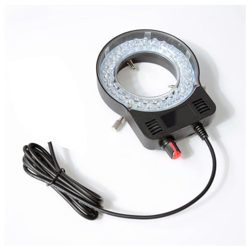 Mikroskop-Zubehör-Kit Einstellbares Mikroskop. LED Ringlicht-Beleuchtungslampe for elektronisches Stereo-Video-Mikroskop Mikroskopische Objektträger(Nero) von ZTBH