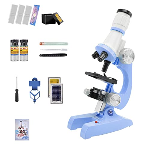 Mikroskop-Zubehör-Kit Mikroskop 1200x Lab. LED Biologisches Mikroskop. Mikroskopische Objektträger(Blue Clip Slides) von ZTBH