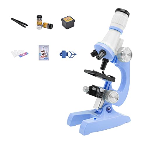 Mikroskop-Zubehör-Kit Mikroskop 1200x Lab. LED Biologisches Mikroskop. Mikroskopische Objektträger(Blue Whit Clip) von ZTBH