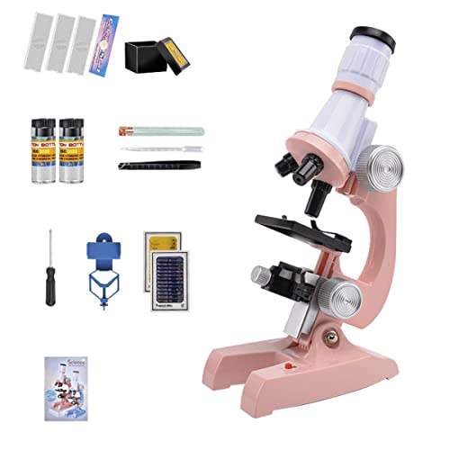 Mikroskop-Zubehör-Kit Mikroskop 1200x Lab. LED Biologisches Mikroskop. Mikroskopische Objektträger(Pink Clip Slides) von ZTBH