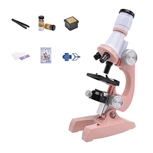 Mikroskop-Zubehör-Kit Mikroskop 1200x Lab. LED Biologisches Mikroskop. Mikroskopische Objektträger(Pink with Clip) von ZTBH