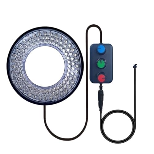 Mikroskop-Zubehör-Kit Mikroskop-LED-Ringlicht, USB, 5 V, 4 Zonen, Farbtemperatur, einstellbar, Stereo-Mikroskop Mikroskopische Objektträger (Size : USB 108 LEDs RGB) von ZTBH
