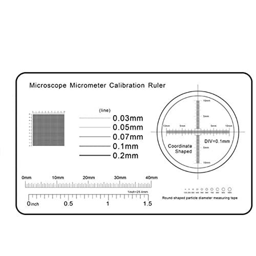 Mikroskop-Zubehör-Kit Mikroskop-Mikrometer-Kalibrator-Lupe-Film-Stereo-Mikroskop Mikroskopische Objektträger(2PCS 75X45mm A) von ZTBH