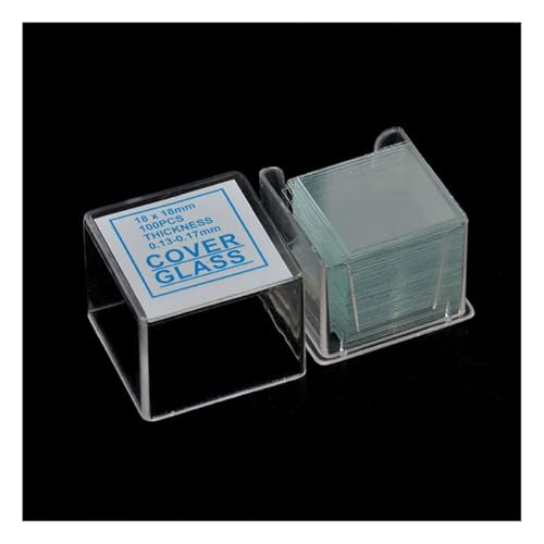 Mikroskop-Zubehör-Kit Mikroskop-Zubehör 100 Stück/Karton 18 mm quadratischer Objektträger aus Glas for die Mikroskopabdeckung Mikroskopische Objektträger von ZTBH