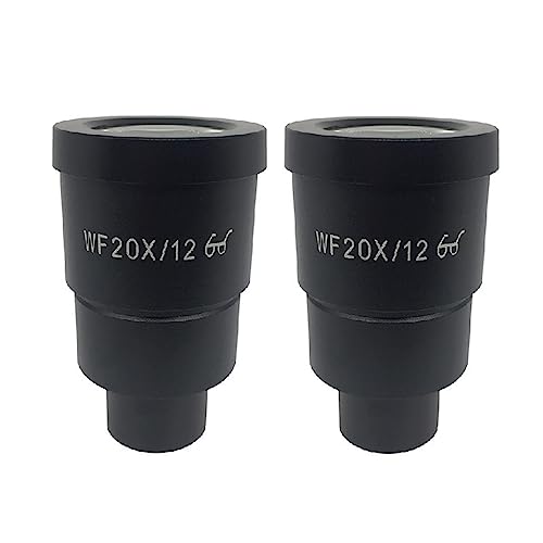 Mikroskop-Zubehör-Kit Weitwinkel-Okular mit hohem Augenpunkt for Stereomikroskope 30 mm oder 30,5 mm Einbaudurchmesser WF10X WF15X WF20X WF25X Mikroskopische Objektträger(WF20X-12-30mm) von ZTBH