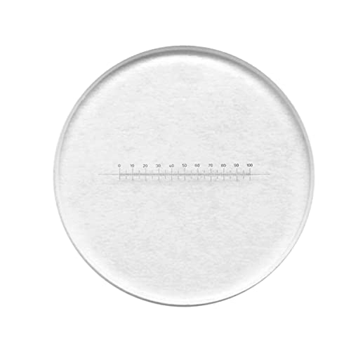 Mikroskop-Zubehör-Kit X = 10 Waagen Lineal Okular Mikrometer Div 0,1. MM-Mikrometer for das Mikroskop Mikroskopische Objektträger(Diameter 20 mm) von ZTBH